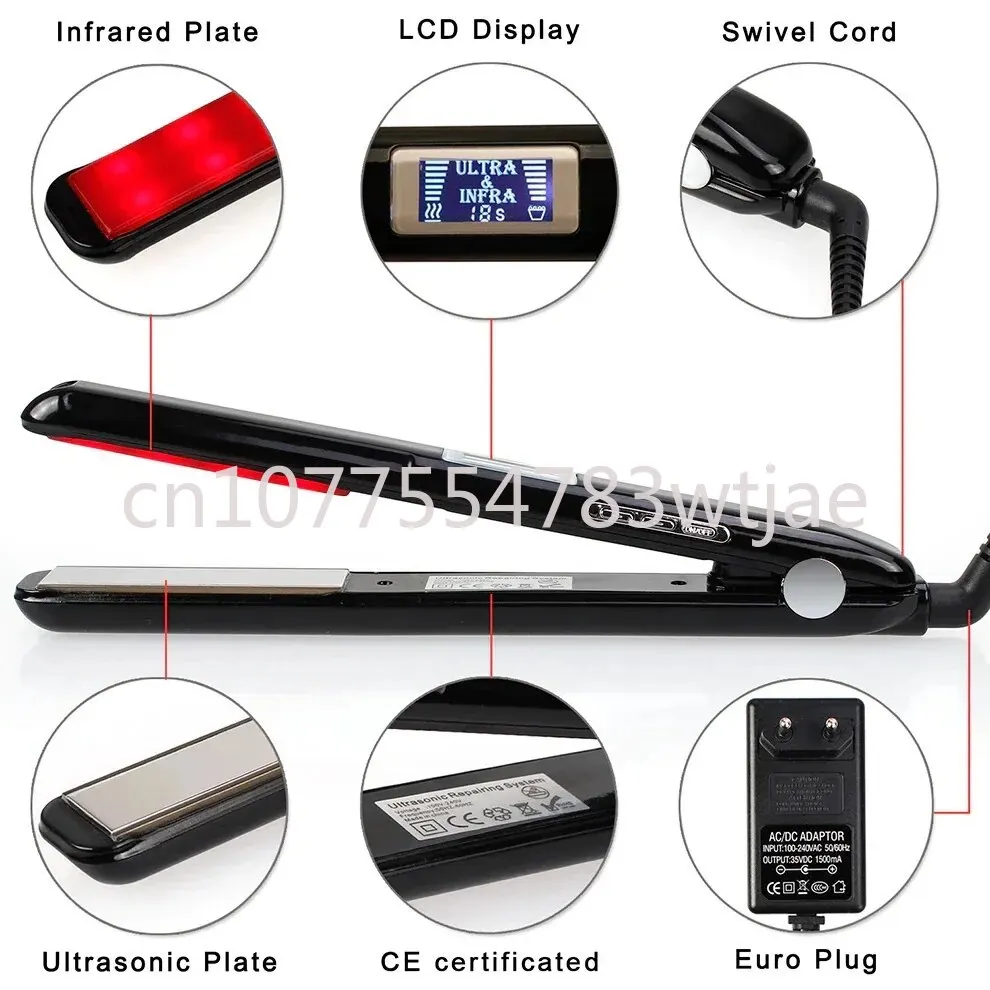 New type of hair straightener, ultrasonic infrared cold perm, hair care without heating up, straight plate clip hot selling