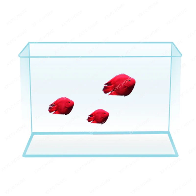 

Small Glass Hot Bending Fish Tank Aquarium Tropical Fish Fish Globe Living Room Home Desktop Creativity Pack