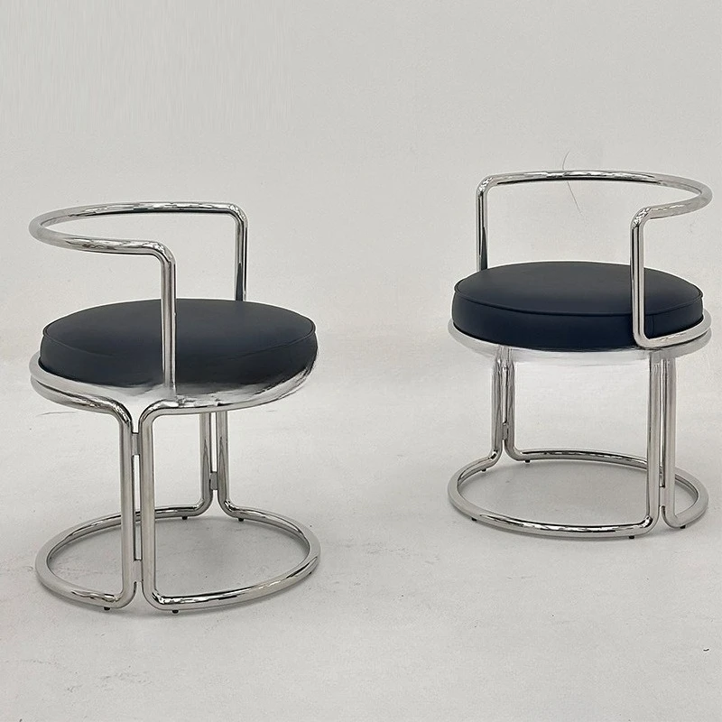 dining chair living room dining room simple dining chair stainless steel personality art leisure chair