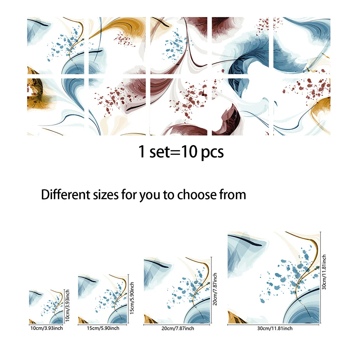 

10 шт. 30x30 см самоклеящаяся мраморная настенная плитка из ПВХ, маслостойкая водонепроницаемая пленка для кухни и ванной комнаты, отслаивающаяся и наклейка «сделай сам» backsplash