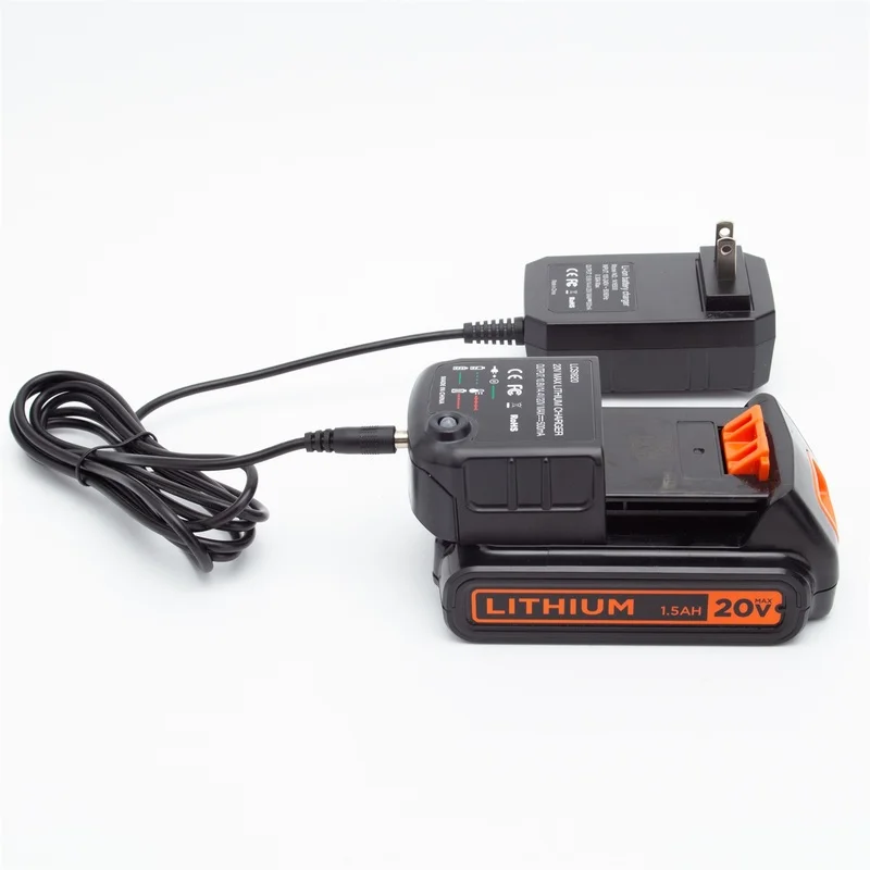 Li-ion Battery Charger For Black&Decker 10.8V 14.4V 20V Serise LBXR20 Electric Drill Screwdriver Tool Battery Accessory