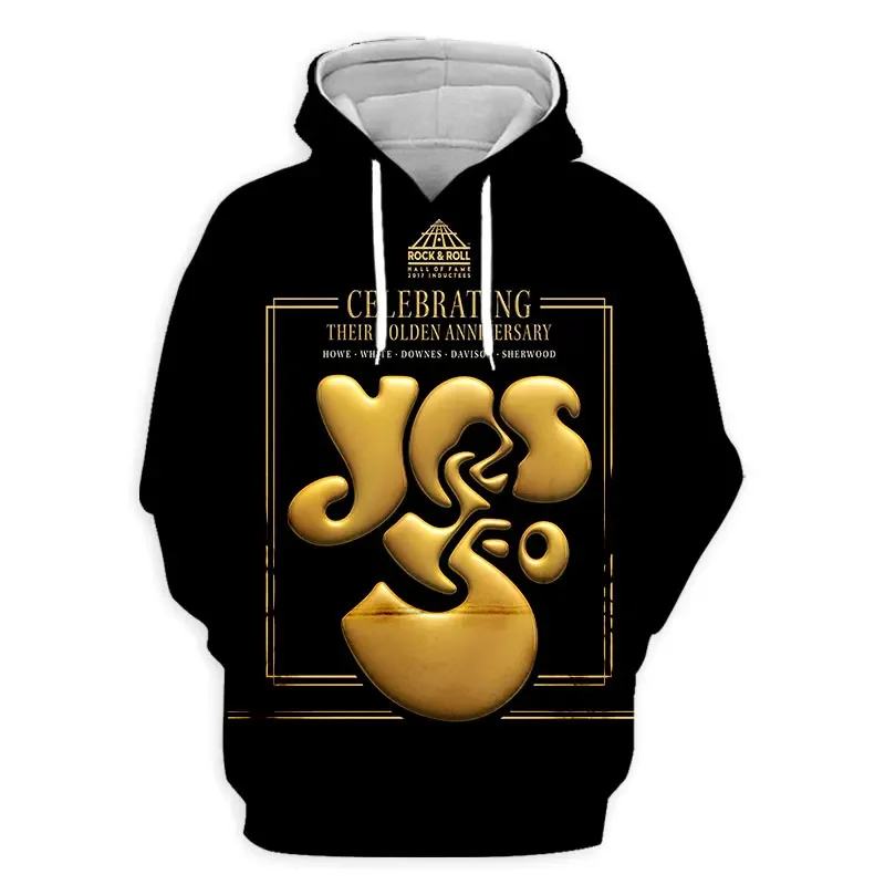 YES Band 3D Printed Fashion Hoodies Hooded Sweatshirts Harajuku Hoodie Sweatshirts Tops Clothing for Women/men  E02