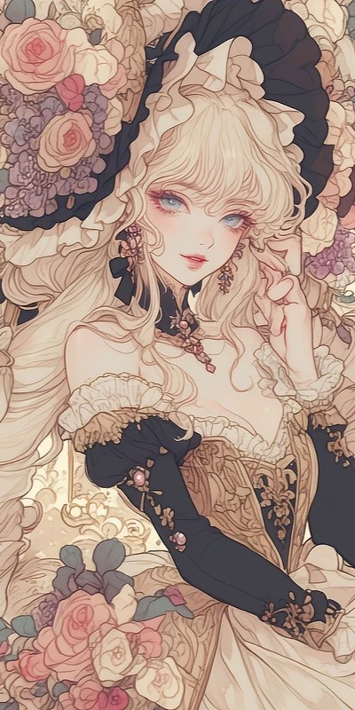 Diamond Painting Victorian Noble Lady Rose Flower Vintage Rococo Anime Art Christmas Birthday Holiday Gift For Home Decor