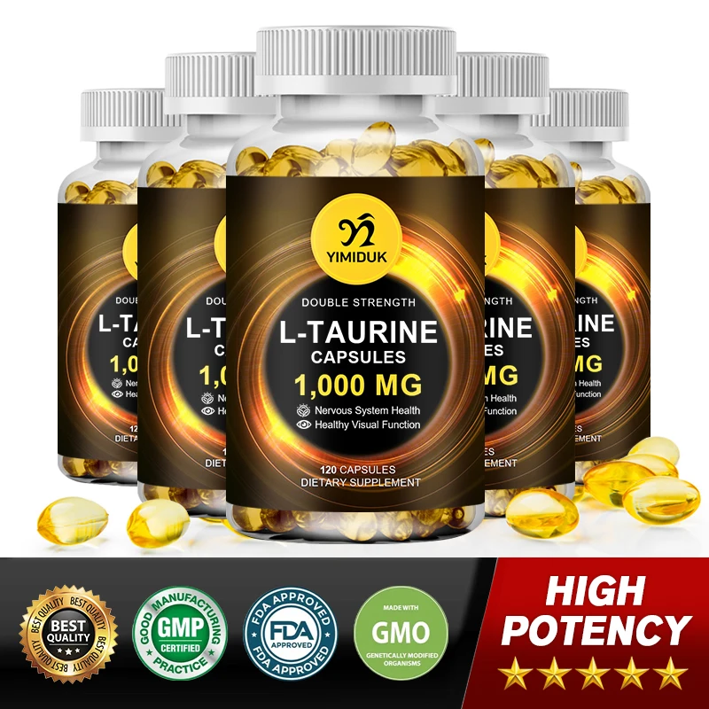 

Organic Taurine Extract Capsules Supports Nervous System & Heart Health Antioxidant Amino Acid Improves Brain Memory