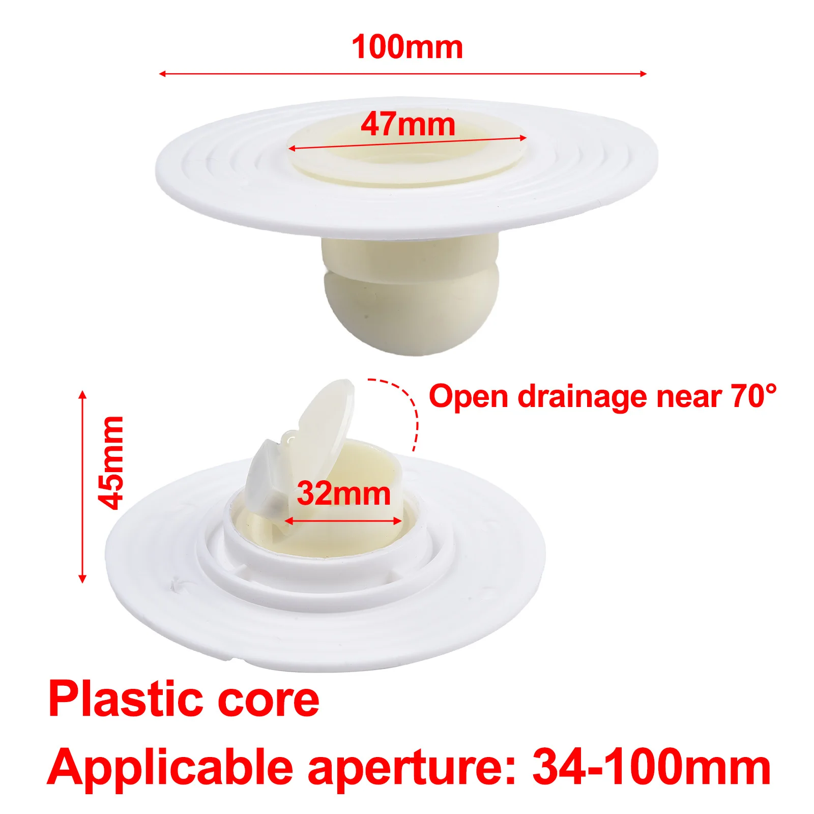 Fast Drainage Floor Drain Sink Strainer Shower Backflow Preventer Filter Plug Shower Floor Drain Sink Strainer Toilet Floor Part