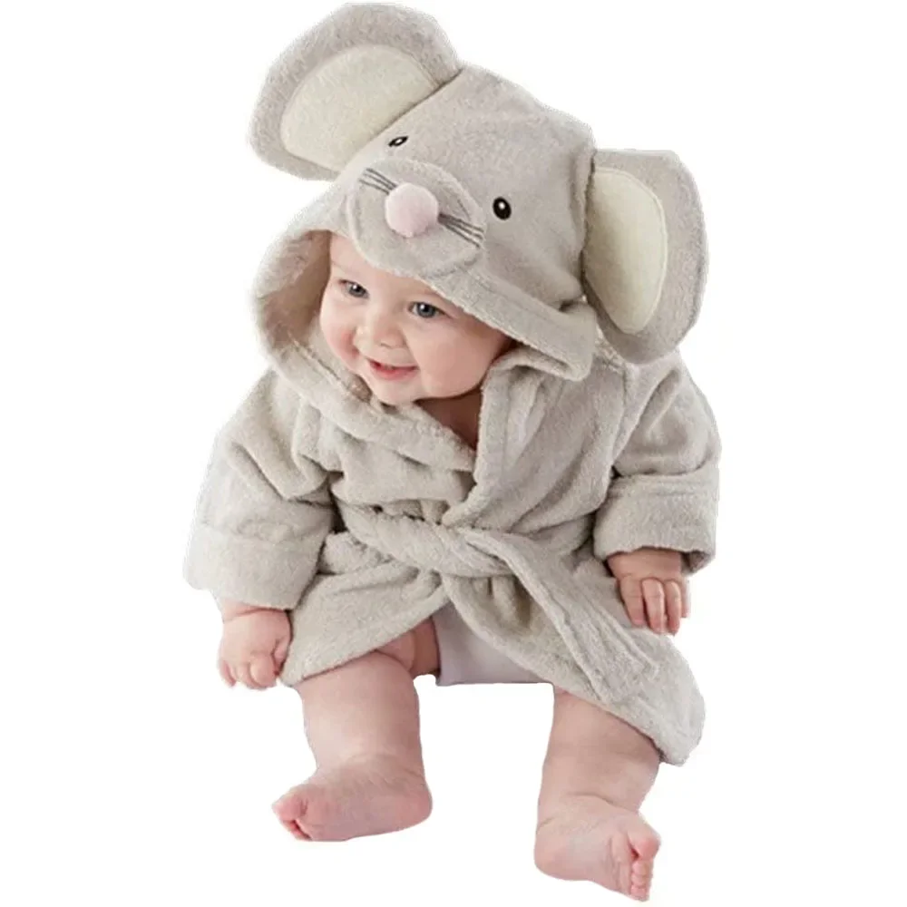 

2024 Baby Boy Bathrobe Hooded Towels Unisex Infant Bath robe Towel For Toddle Terry Ultra Absorbent Durable Blankets