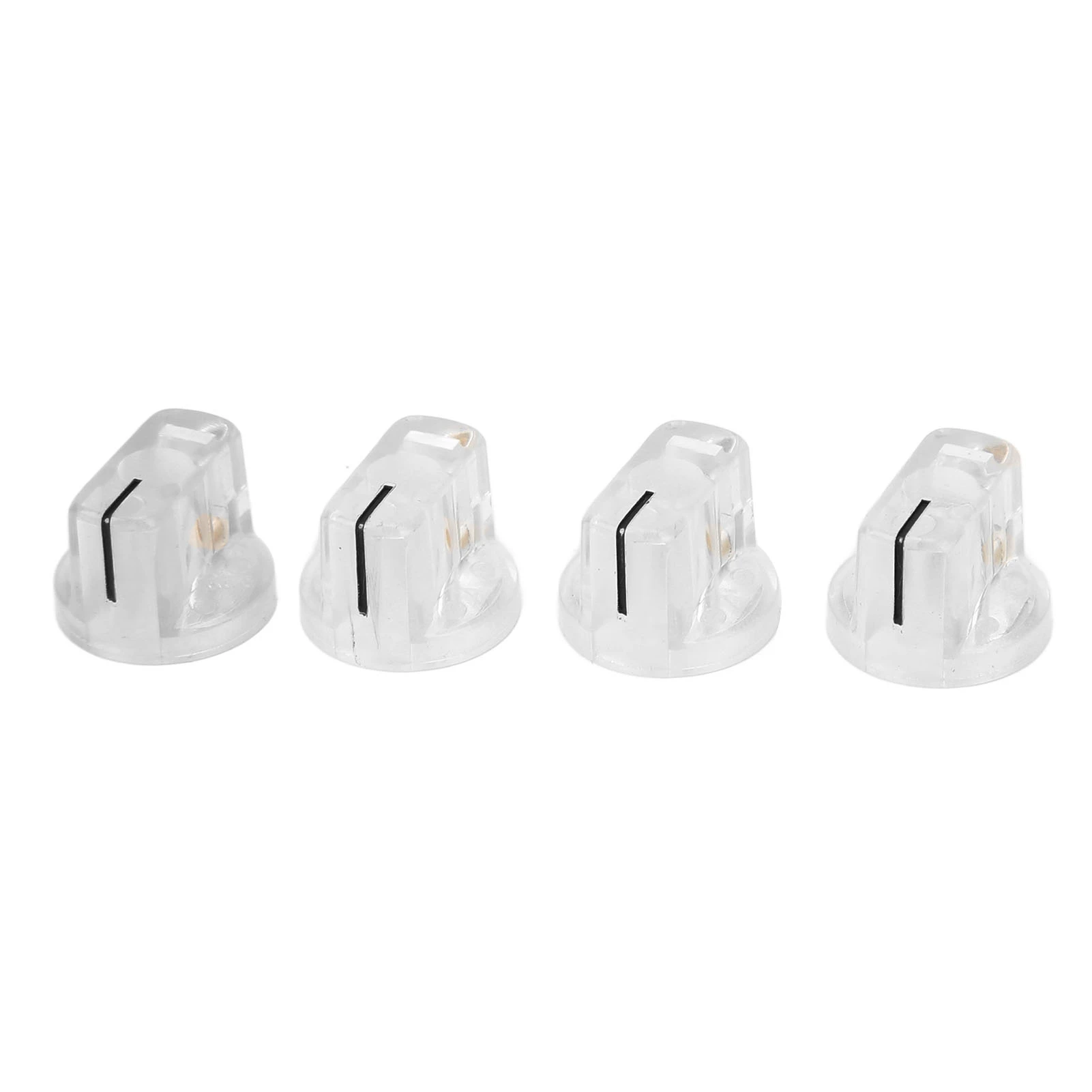 4Pcs Effect Pedal Knob Slot Design Transparent Plastic Easy Control Instrument Accessory