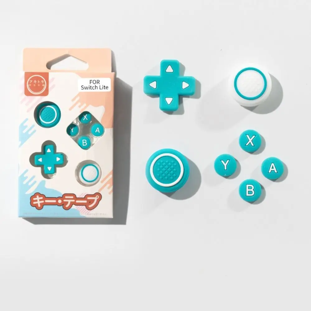 New Silicone D-pad Cross Button Colourful Durable ABXY Key Sticker Soft Game Accessories for Switch Lite