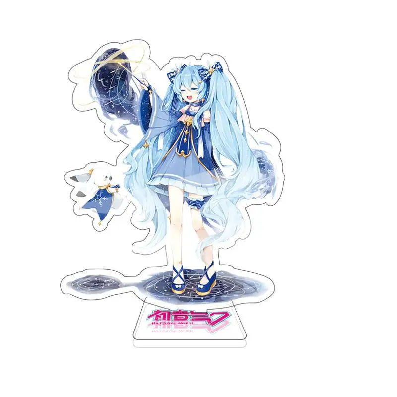 Miku Hatsune Large Acrylic Stand 15cm Double Sided Anime Figure Vocaloid Luo Tianyi Anime Merchandise Collectible Display Stand