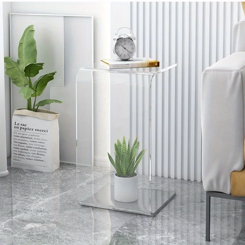 Acrylic Minimalist Side Table Minimalist Sofa Table Internet Famous Bay Window Coffee Table Home Living Room Bedroom Decoration