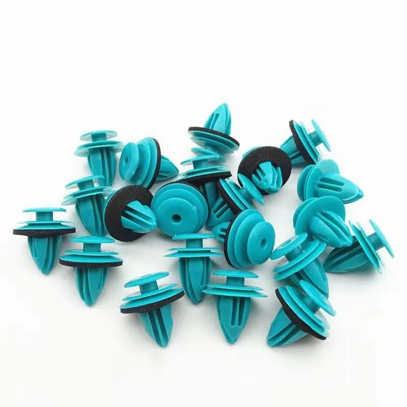 82 pcs Vehicle Interior Retainers, Truck Cabin Decoration, Firm Snap-On Fit, Cyan Plastic Material, Multipurpose