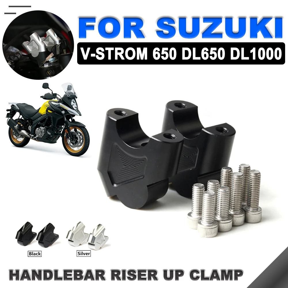 Motorcycle Bar Clamps Handlebar Risers Adapter Handle Bar Riser Mount Clamp For Suzuki DL650 V-STROM DL 650 VSTROM 650 DL1000