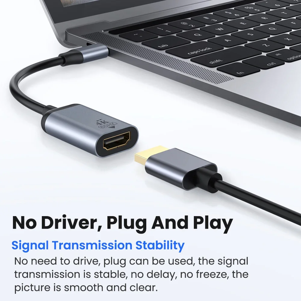 4K USB C to VGA/DP/HDMI-compatible/Mini DP Cable Type C to HDM Thunderbolt 3 Adapter for MacBook Pro Samsung S20 4K UHD USB-C