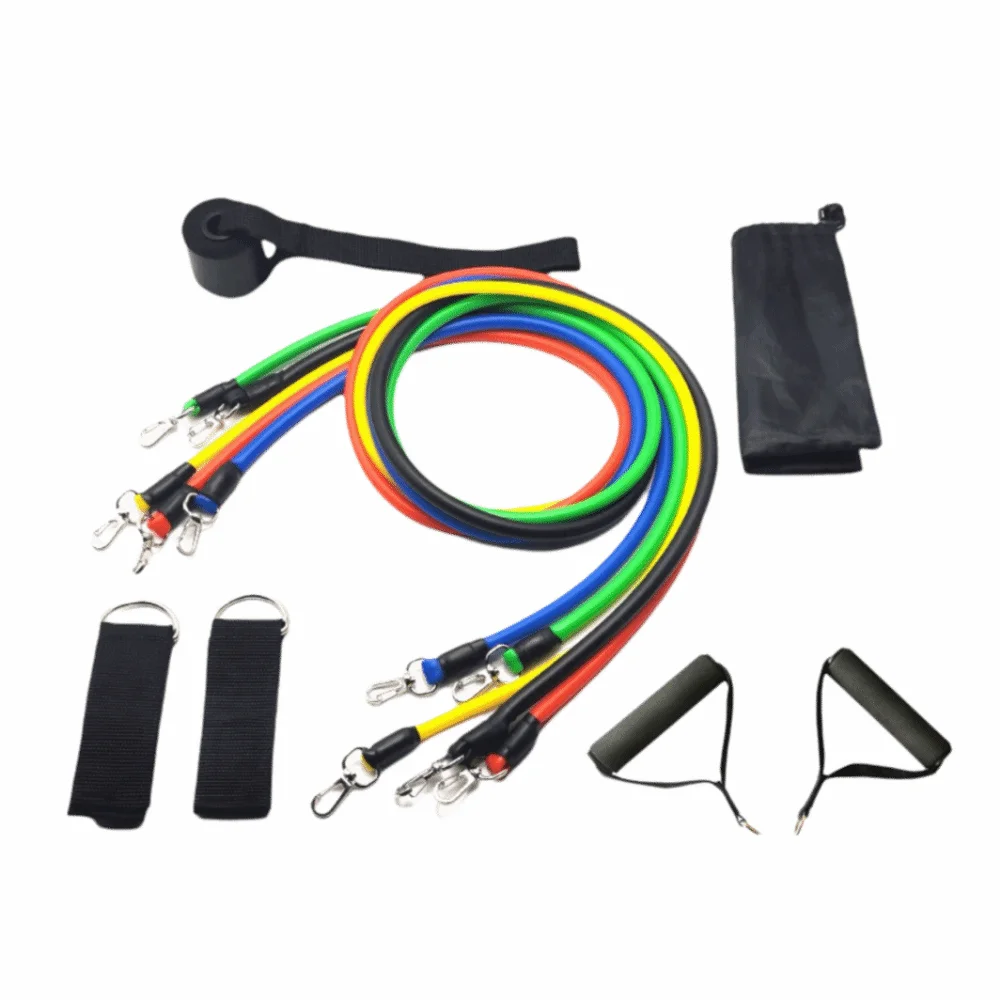 

11Pcs/Set Portable TPE Tension Rope Set Durable Anti-Break Resistance Band Set Latex Tubes Workout Bands Pull Rope Set