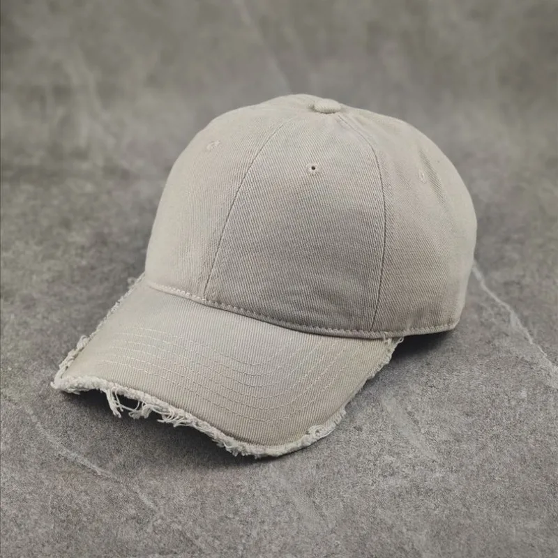 Women's Summer Raw Edge Solid Baseball Cap Simple Pink Sun Hat Slim Face