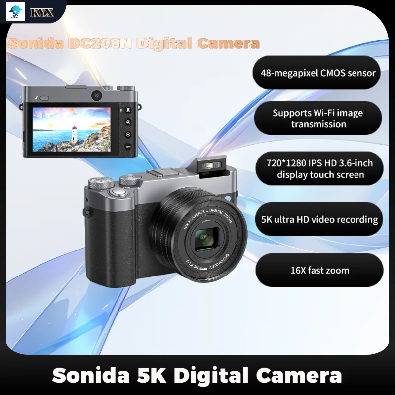 

SONIDA 5K Digital Camera 16 Zoom Lens 4K Video HD Features WiFi 5K Photography ISO 6400 Resolution