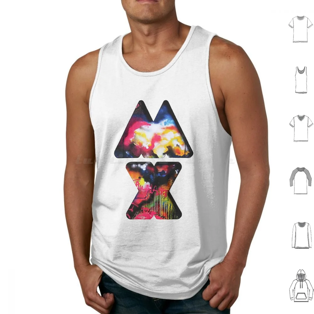 Camisetas sin mangas con estampado de arte de álbum, música de algodón, letras de Chris Viva La Vida, arreglar te amarillo Mylo Xyloto Song Music Of The