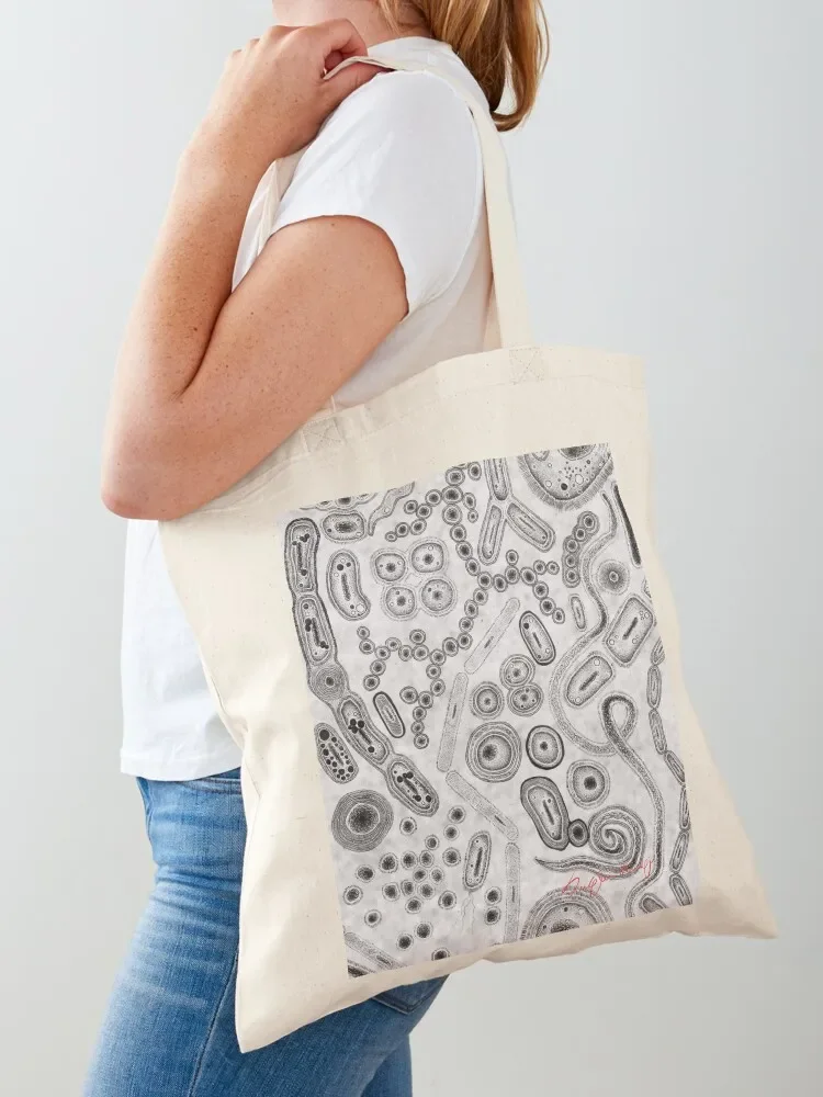 

Look at bacteria Tote Bag Handbags women Eco bag canvas shopping bag large tote