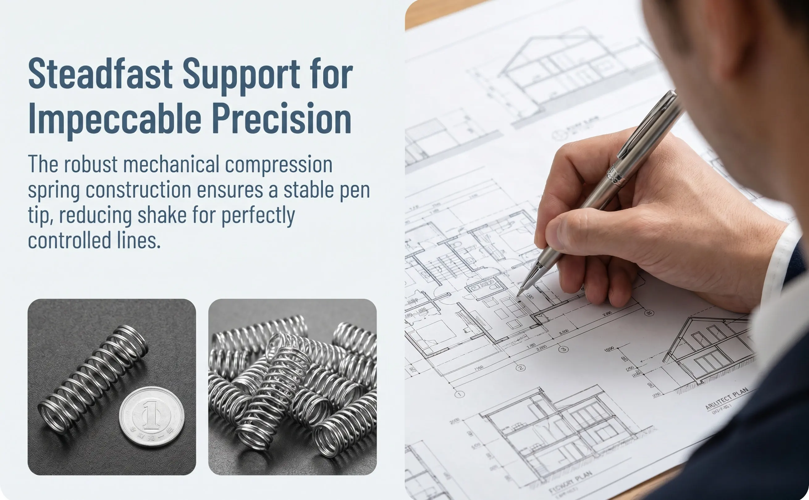 100 Pcs Compression Small Springs for Pens Stainless Steel Replacement Ink Mechanical