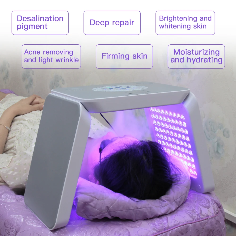 SY-LM06C ems facial massager led light therapy water  steamer machine