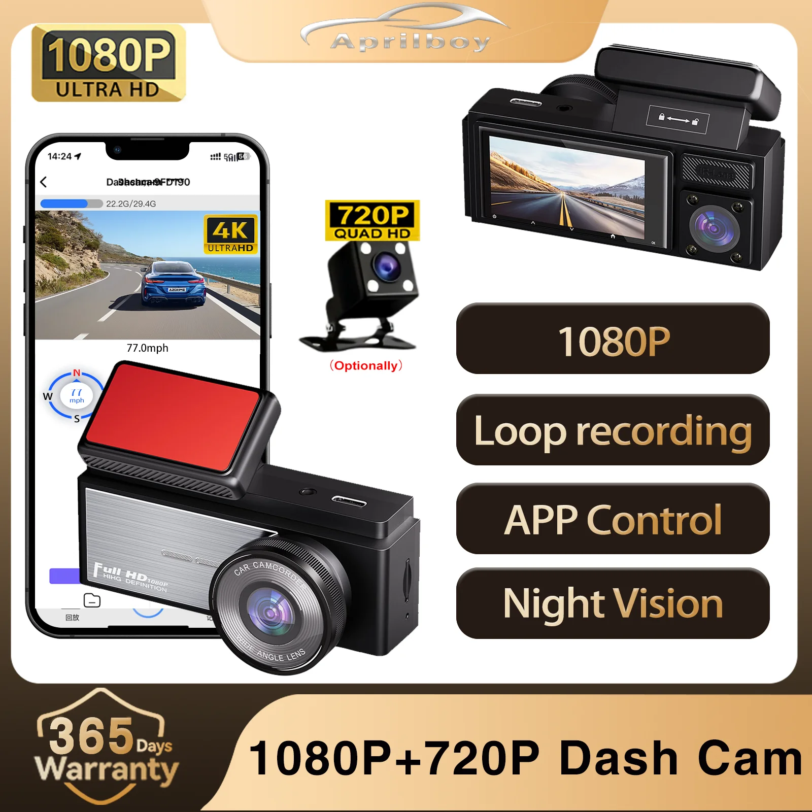 

3-канальный видеорегистратор HD 1080P с Wi-Fi, внутренняя камера для автомобиля, трехсторонняя линзовая камера, видеорегистратор, видеорекордер, видеокамера для авто