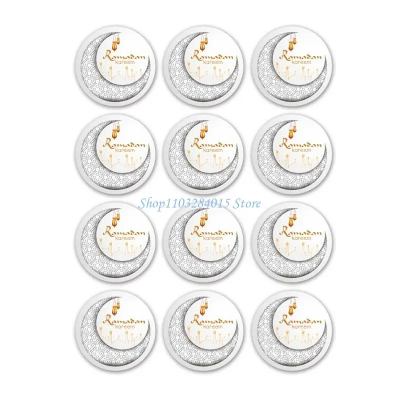 R6FF EID Mubarak Stickers 30mm Decorative Ramadan Kareem Labels Gift Wraps 120PC