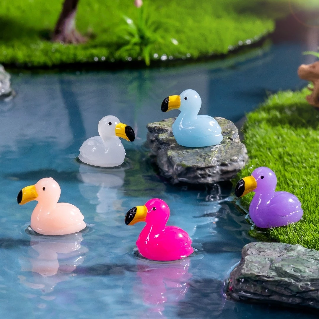 Colorful Flamingo Miniature - DIY Ornament for Desk & Micro Landscape Decor