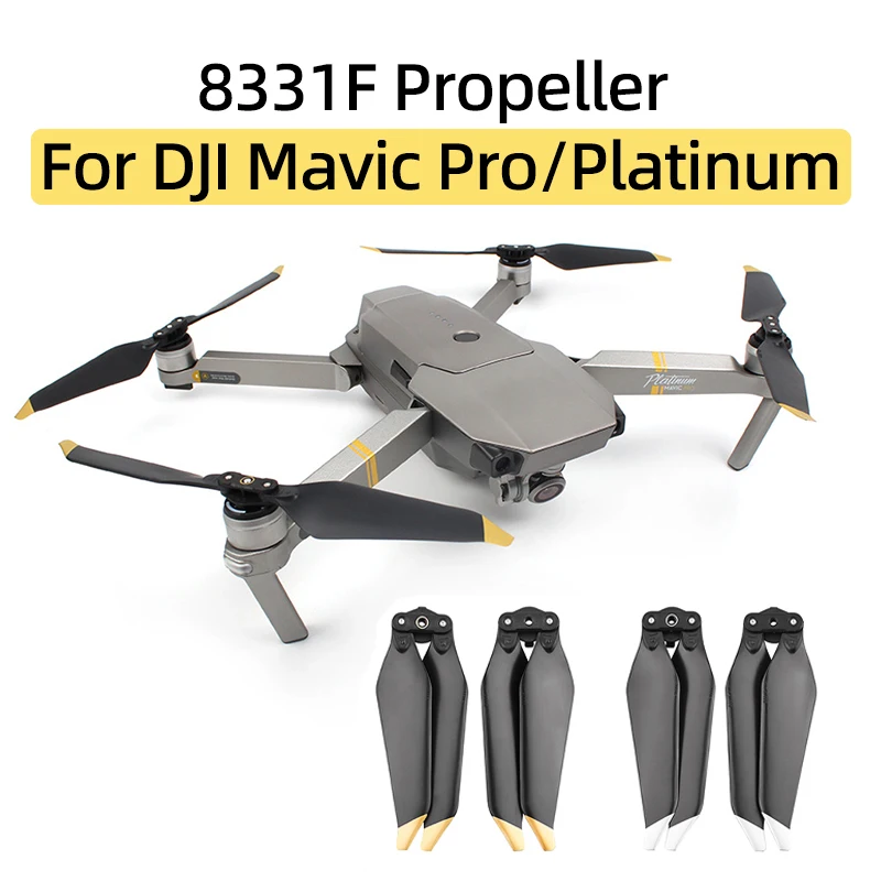 Hélices de Bajo Ruido 8331F para Dron DJI Mavic Pro/Platinum, Ligeras, de Liberación Rápida, Repuestos de Hélices