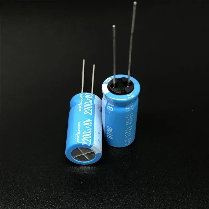 5pcs 2200uF 10V NICHICON BT Series 12.5x25mm Highly dependable reliability 10V2200uF Aluminum Electrolytic capacitor