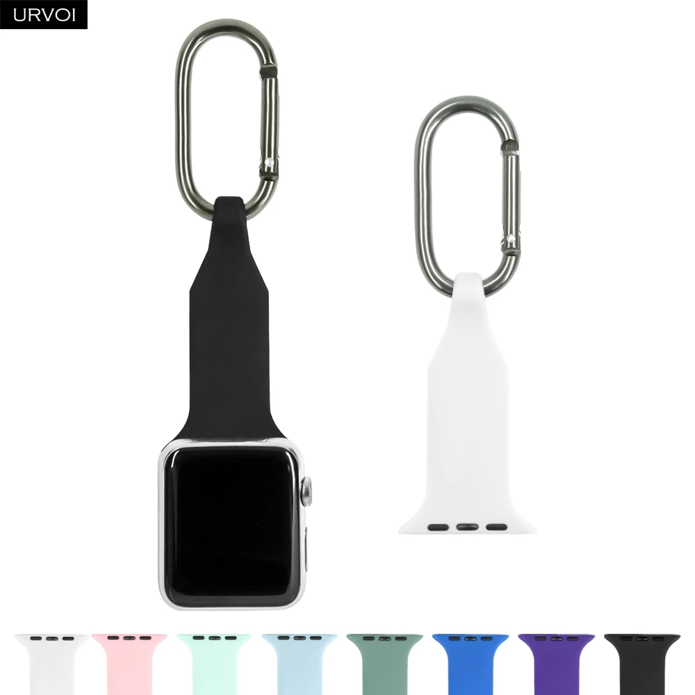 URVOI Armband für Apple Watch Ultra 4 3 2 Series 12 11 10 9 SE3, Silikon-Sportarmband mit Metallbügel für iWatch 42 46mm