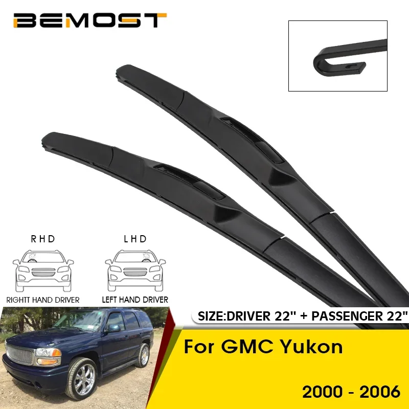 

Car Wiper Blades For GMC Yukon 2000-2006 Windshield Windscreen Front Window Blades 22"+22" Car Accessories