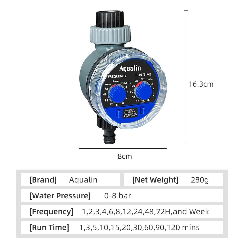 Garden Water Timer Ball Valve Automatic Electronic Watering Timer Home Garden Irrigation Timer Controller System #21025