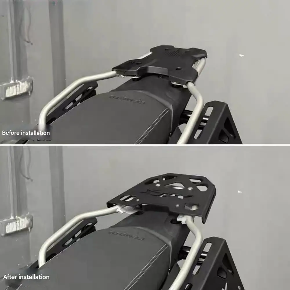 FOR Black Anodized Aluminum Motorcycle Rear Luggage Rack Carrier Bracket Holder for CF800MT-X Top Case Modification Parts