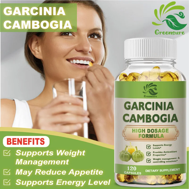 

Greensure Garcinia Cambogia 700mg- 60/120 Capsules-Natural Pure Extract Capsule for Brain Health