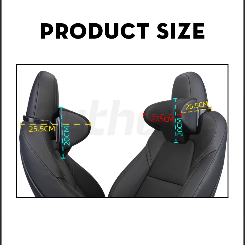 Futhope Update Adjustable Headrest for Tesla Model 3 Y 2018-2014 Highland Head Neck Support Protection Long-distance Travel