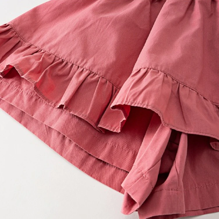 Teen Girls Skirt Sweet Princess Style Casual Short Divided Skirt for Kids Ruffle 2025 New Summer Daily Fashion Children Outfits