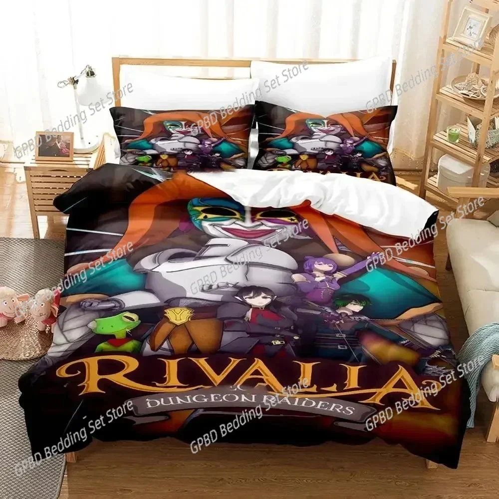 Game Rivalia Dungeon Raiders Bedding Set Single Twin Double Queen King Cal King Size Bed Linen Set