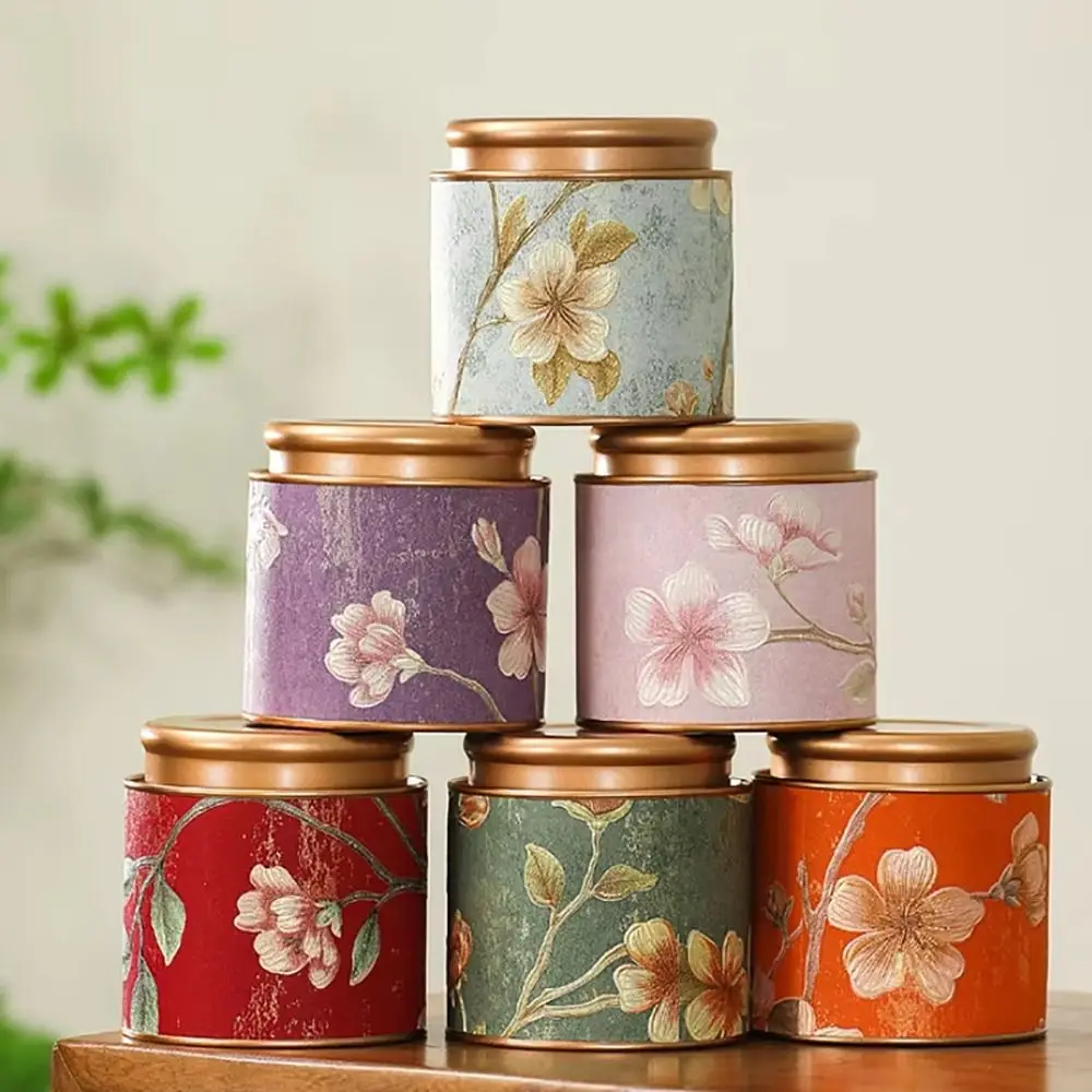 1Pcs Durable 10/19cm Empty Tea Can Tea Packaging Small Tea Sealed Jar Household Green Black Tinplate Storage Can