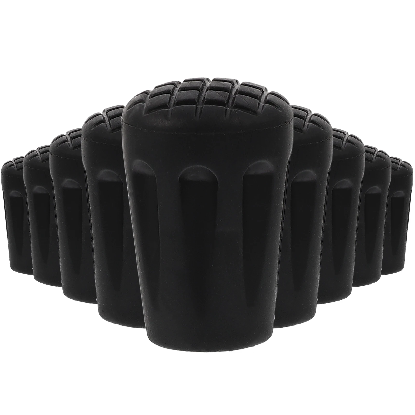 

10pcs Rubber Anti-slip Trekking Pole Tips Covers Walking Sticks Crutch Feet Protectors Durable Cushion Ends Hiking Camping