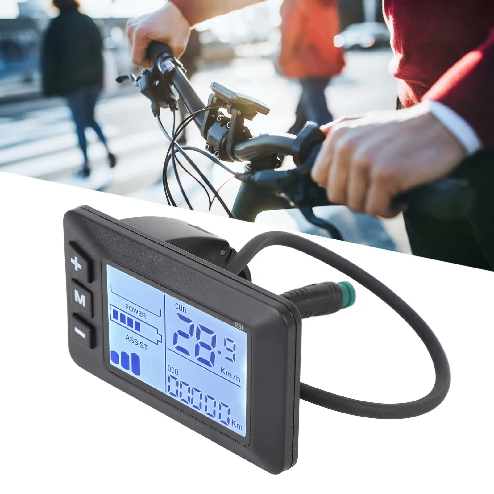 Electric Bike Modification Control Panel 5 Pin Connector LCD Display Bicycle Speedometer Electric Scooter LCD Panel Controller