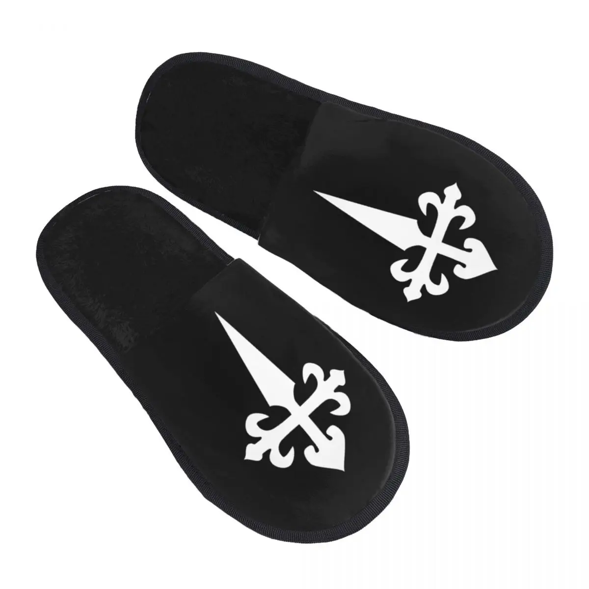 Custom Camino De Santiago House Slippers Women Comfy Memory Foam Cross Of Saint Slip On Hotel Slipper Shoes