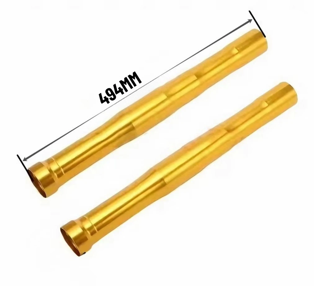For Aprilia RS660 2020-2024 2021 2022 1 PAIR Gold Front Shock Pipe Fork Outer Leg Tubes 494mm Fork Suspension Exterior Stand Bar