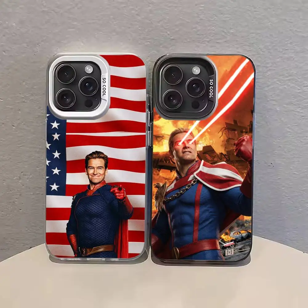 

H-Homelander The B-Boys Soldier Boy Phone Case For iPhone 17,16,15,14,13,12,11,Pro Max,Plus Candy Silver Cover