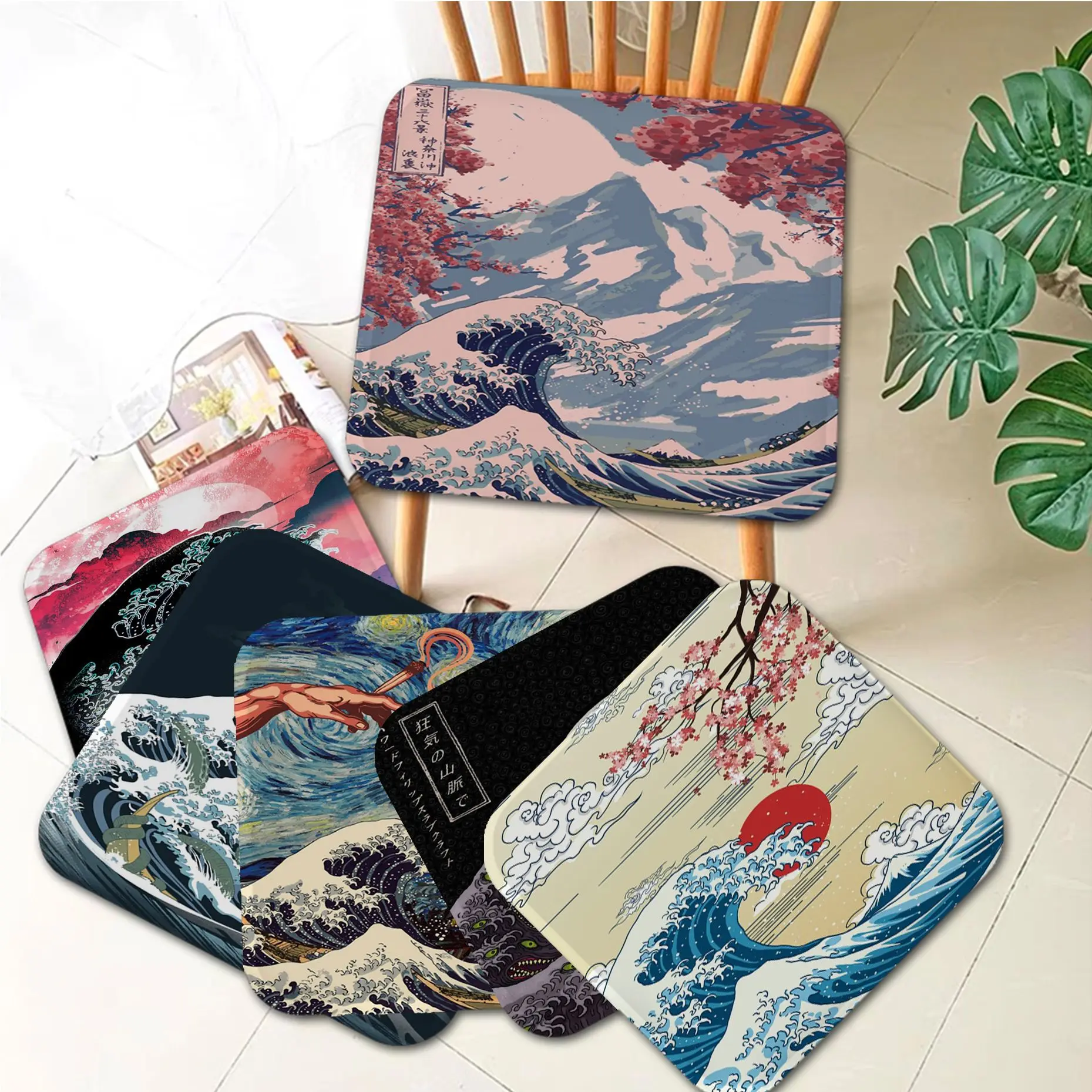 

Great Wave Square Seat Pad Household Cushion Soft Plush Chair Mat Winter Office Bar Stool Seat Mat