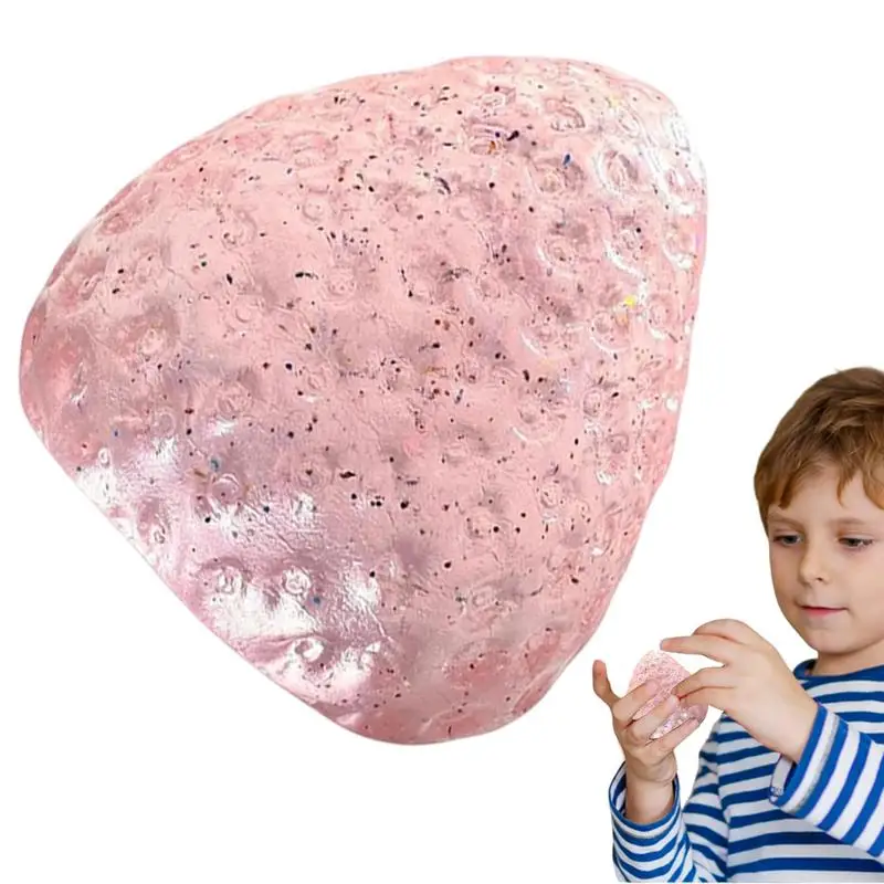 

Клубничная игрушка-непоседа, мяч-непоседа, клубничные сенсорные игрушки, сенсорная стимуляция, медленно растущая игра-сжимание для домашнего офиса