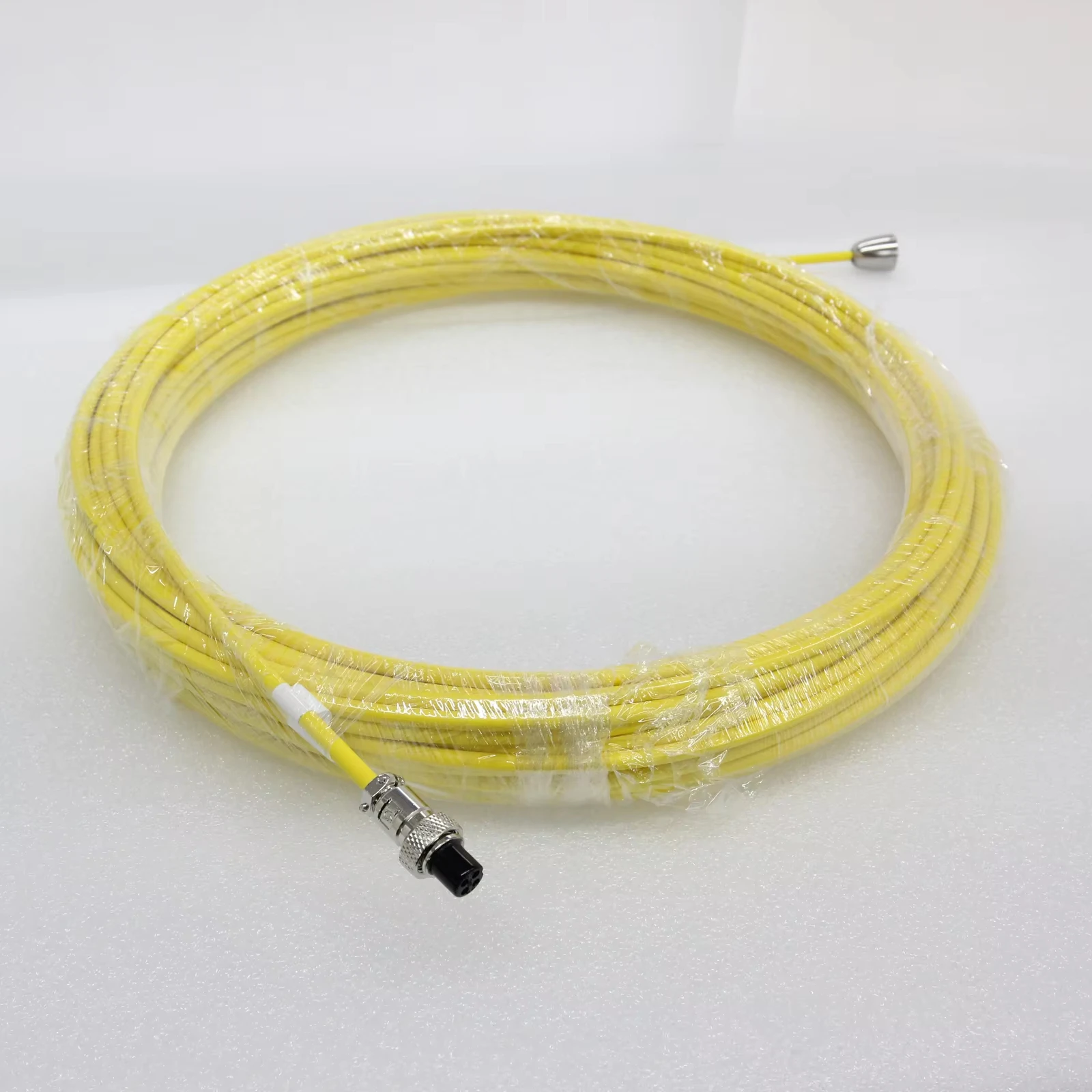 30m Yellow Cable For Pipeline Inspection Camera Analog Telescopic Pole Locator