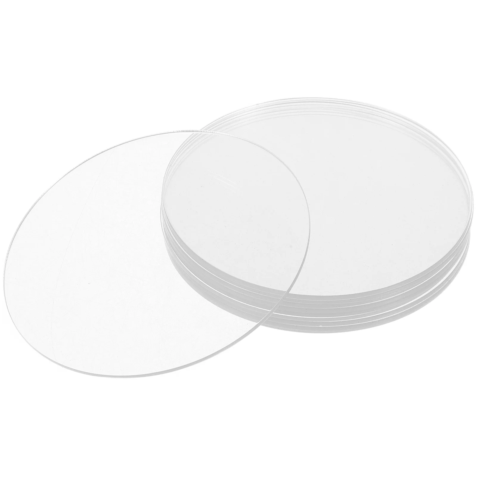 

10Pcs Clear Acrylic Circles Transparent Round Plastic Discs Craft Blanks Stable Base for DIY Decoration Jewelry Making and