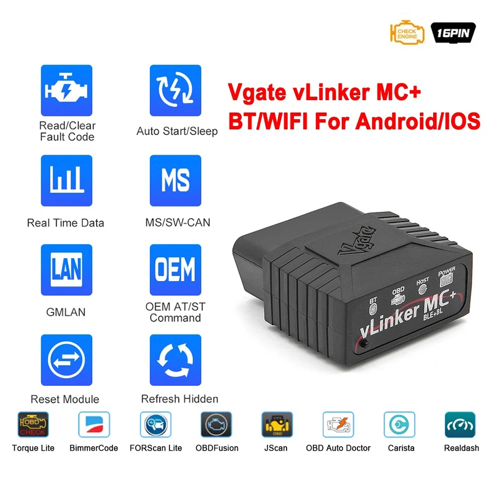 Car Diagnostic Toolsols ELM327 V2.2 Bluetooth 4.0 OBD2 Scanner OBD 2 WIFI Bimmer Code Scan Auto ELM 327 For IOS Android Device