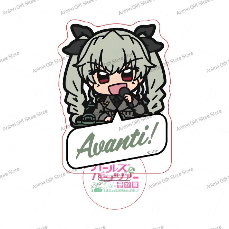 Hot Anime GIRLS und PANZER Keychain Nishizumi Miho/Akiyama Yukari Key Chain Acrylic Model Plate Christmas Gifts 10cm