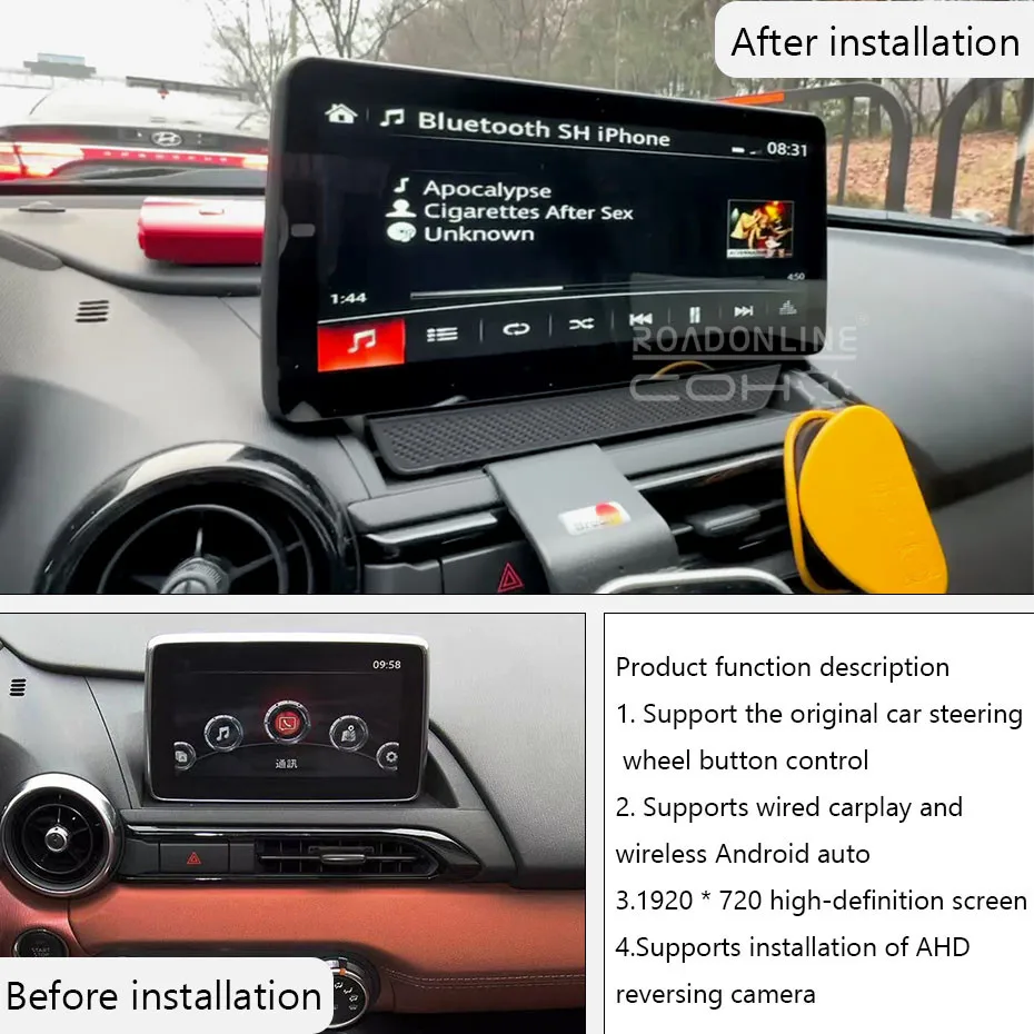 For Mazda MX-5 2016-2020 10.25'' Android 12 Octa Core 1920*720 8+256G Gps Autoradio Car Multimedia Player